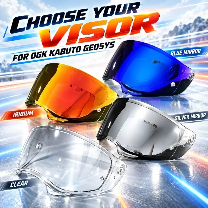 Motorcycle Helmet Replacement Visor Tinted Mirrored Shield for Kabuto Geosys Adventure Helmet
