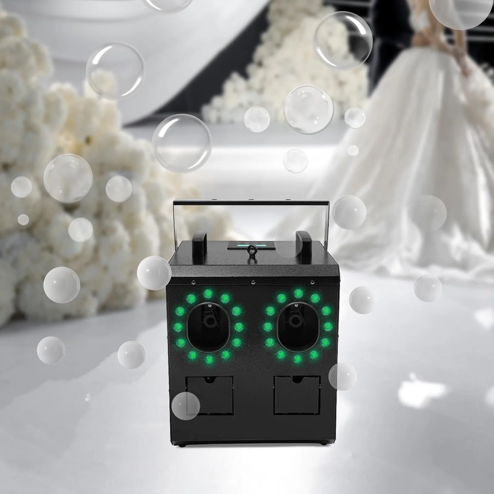 مجموعة ماكينة ضباب الفقاعات 3 في 1 من BYMAOCAR، ماكينة فقاعات الدخان DMX بقدرة 900 وات مع جهاز تحكم عن بعد لآلة فقاعات الضباب مع أضواء RGBW