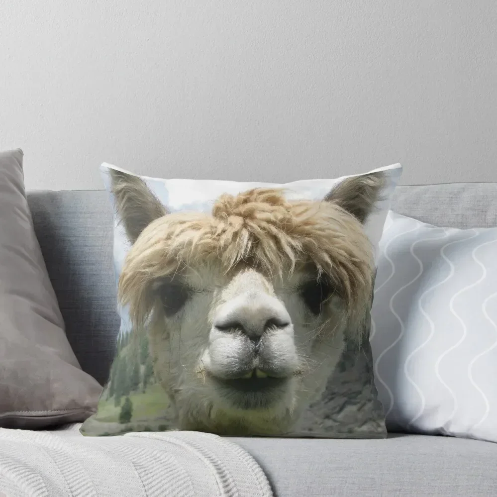 Alpaca Print Sticker T Shirt For Kids Men Women Real Realistic Photo Notebook Mugs Travel Cup Travel Mug Pillow Gra Throw Pillow