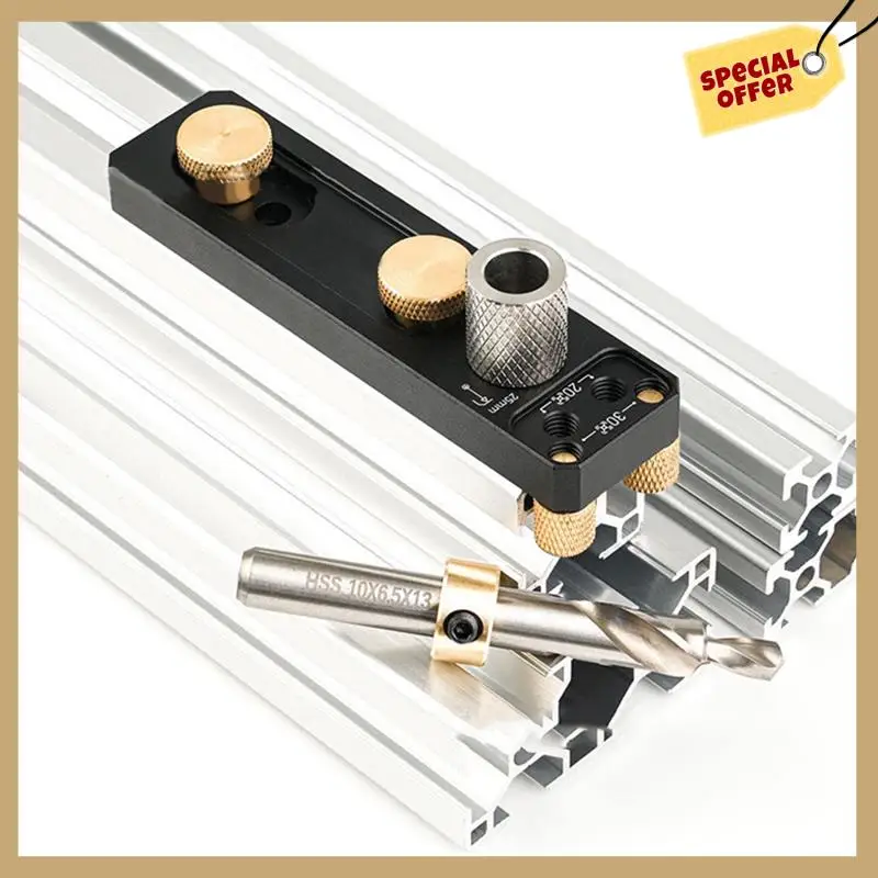

Classy-Track Drill Guide With Sliders Countersunk Step Drill Guide Punch Connection Tool Hole Punching Guide Tools Punch Aid