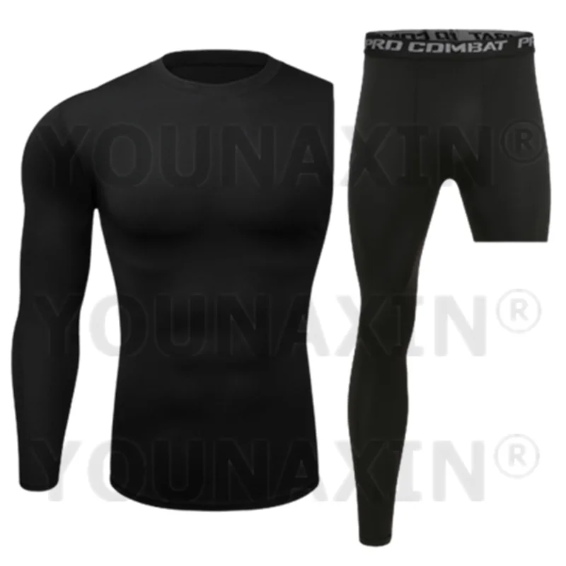 Men Base Layer One Arm Sleeve T-shirts Exercise Trousers Running Tight Sports Cropped One Leg Leggings Basketball Fitness Pants