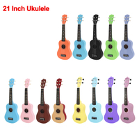 1 PC 21 Inch Soprano Ukelele Basswood Pure Color 4 Strings Pure Tone Musical Instrument