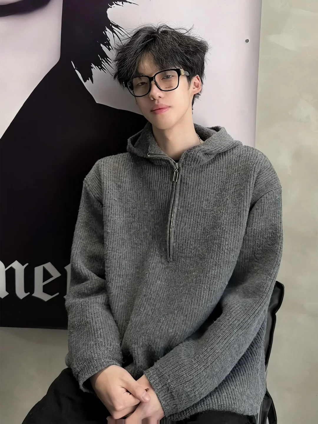 

American Sle Thiened ie Sweater Men's Winter Lazy Sle Knitted irt Cleanfit Outerwear Casual Loose Fit Knitwear