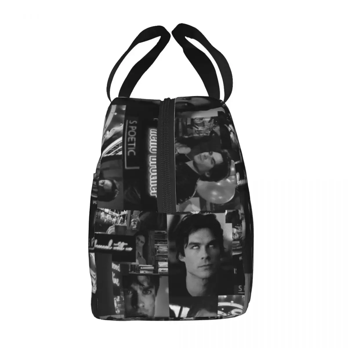 Custom Damon Salvatore The Vampire Diaries Insulated Lunch Bag for Resuable Horror TV Show Thermal Cooler  Box Office Work