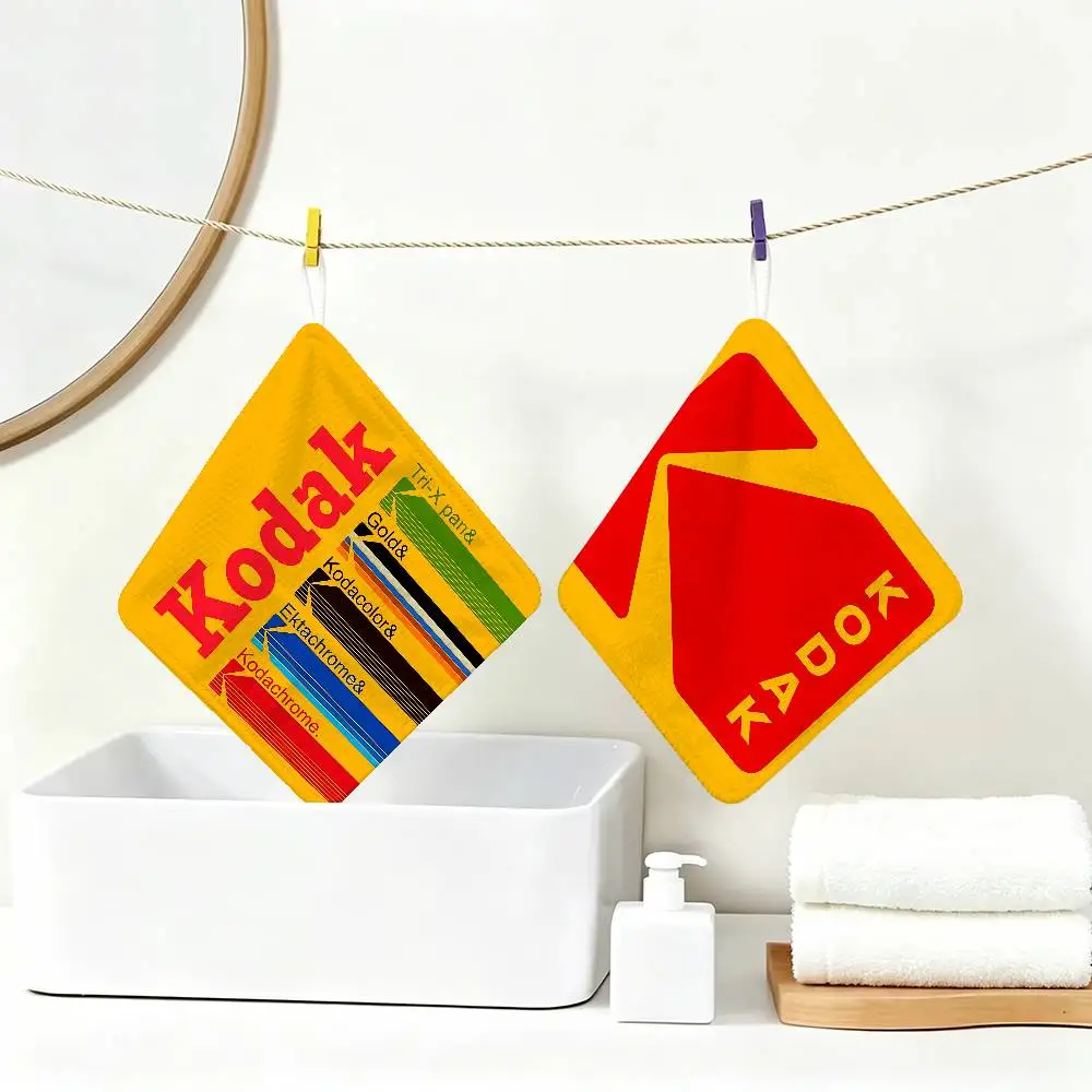 famous popular K-Kodak Company Polyester Cotton Hand Wiping Towel, Hanging Towel, Quick Dry for Kitchen Bathroom Daily Supplies