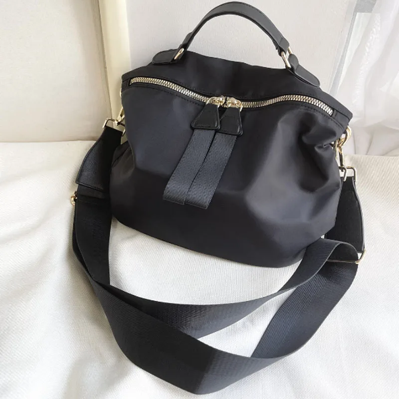 Large capacity handbag new casual saddle bag ultra light and versatile nylon multi fabric shoulder bag crossbody bag