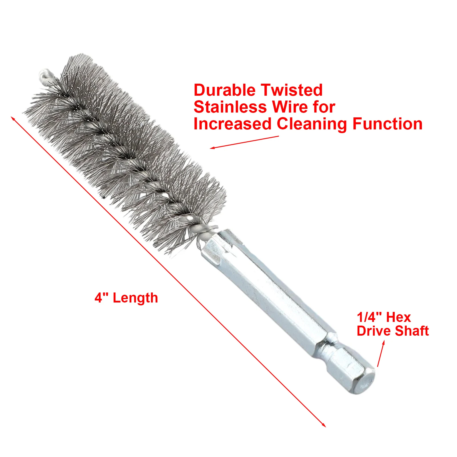 6 Pieces Drilling Brushes Stainless Steel Cleaning Brushes For Any Power Drill Die Grinder For Bore Out Rust Or Dirt Hand Tools