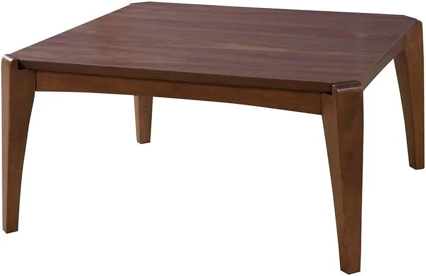 Azumaya Kt-107 Kotatsu Heater Table, W30 X D30 X H15 Inches, Natural Walnut And Rubber Wood Table Material, Home And Living,