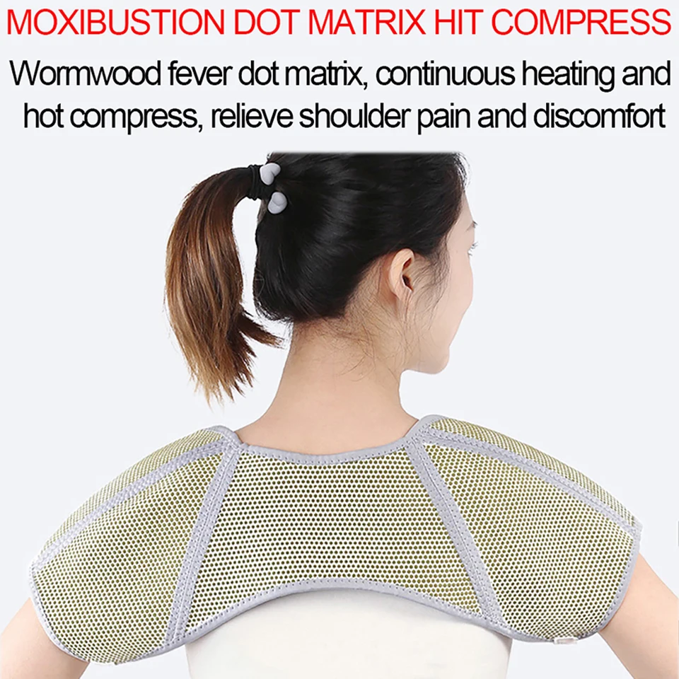 1PCS Winter Warmer Self-heating Shoulder Support Heat Therapy Brace Thicken Correction Belt Compression Sleeve Gear