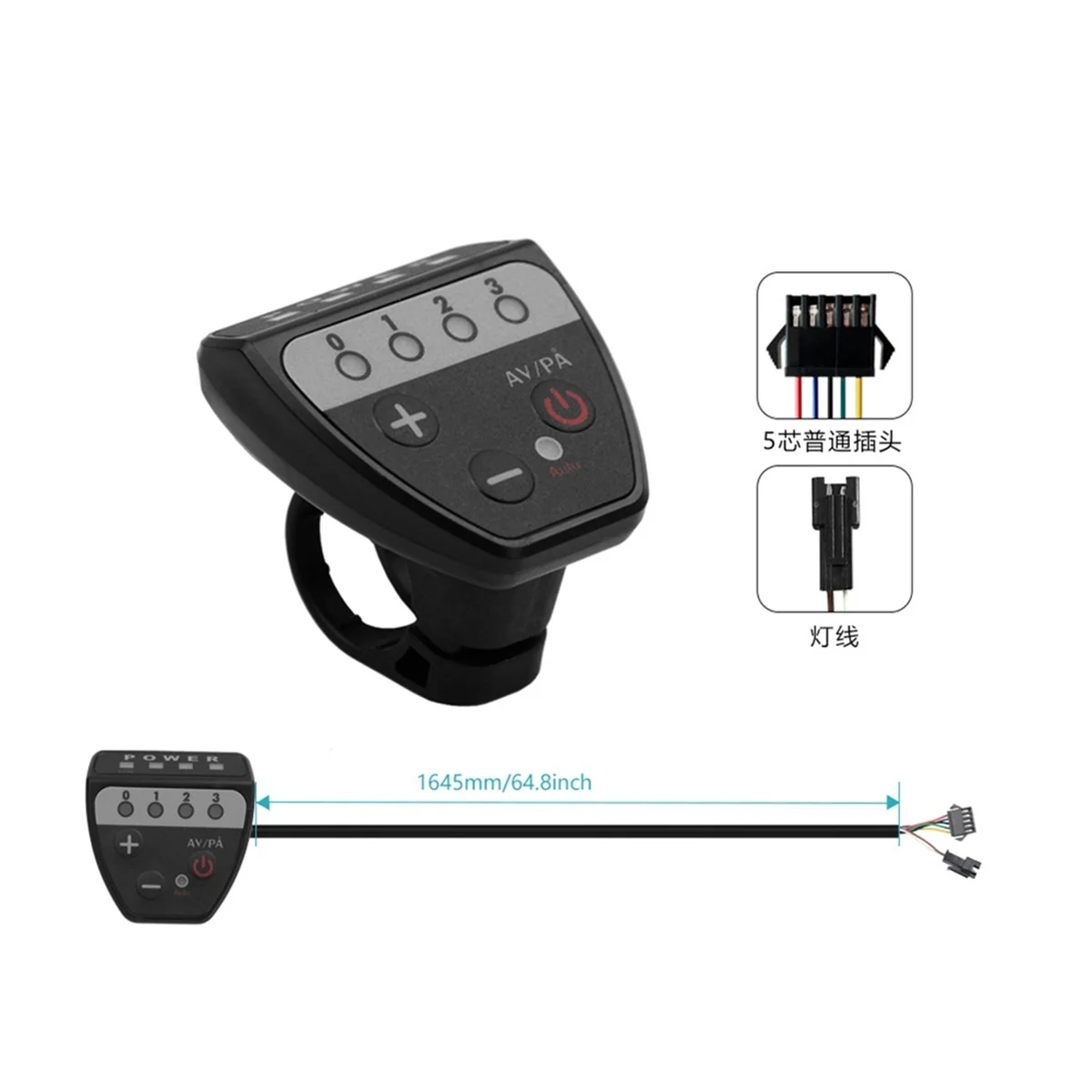 ABJZ Elektrische Fiets 36V48V LED G20 Meter Bedieningspaneel Display voor Ebike 5 Pin SM Plug Connector