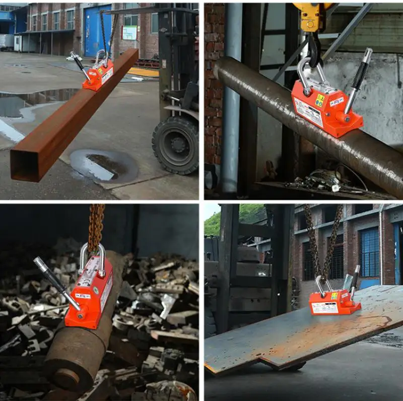 300/400กกแม่เหล็กถาวร Crane Heavy Duty เหล็กเครนรอกยกแม่เหล็กแม่เหล็กอุตสาหกรรม Chuck Magnetic Lifter