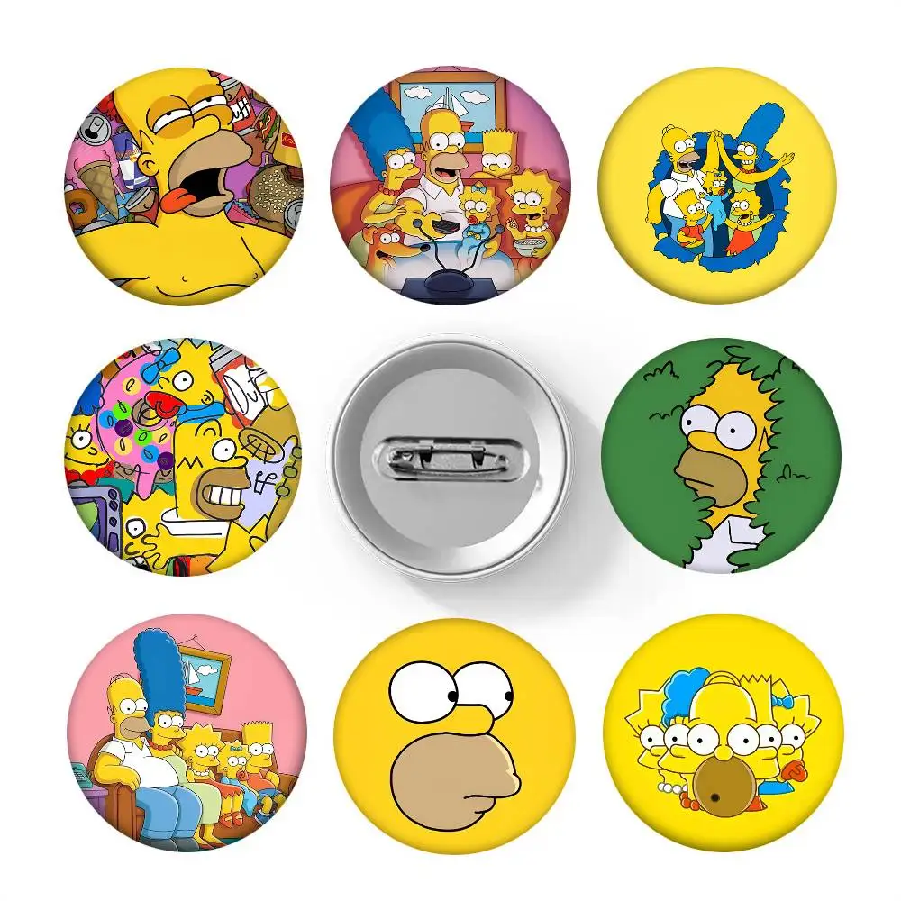 Anime T-The Simpsons Round Badges Can Be Used To Decorate Clothes And Backpack Pins