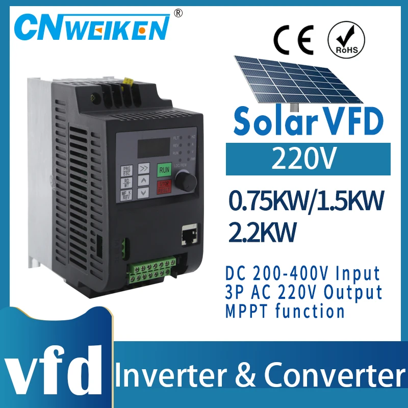 Imagem -02 - Inversor de Frequência Solar Vfd Entrada dc 200400v kw 220v kw 55 kw 220v