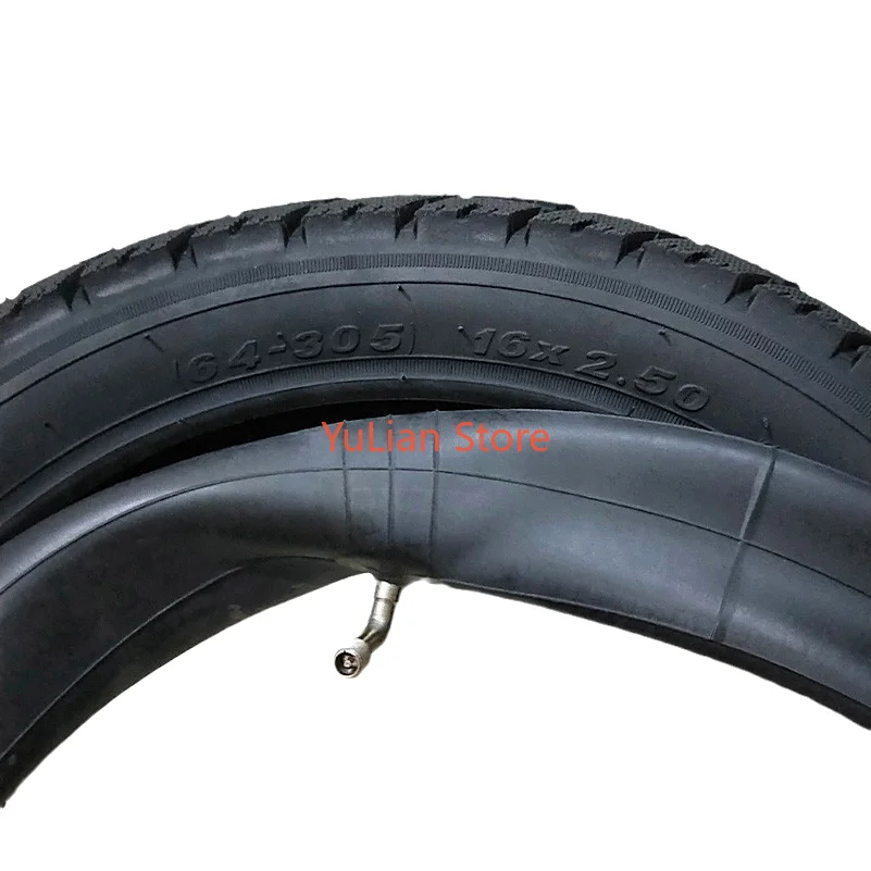 16x2.50 (64-305) Tire and Inner Tube Fits Electric Bikes , Kids Bikes, Small BMX and Scooters 16x2.5 tyre