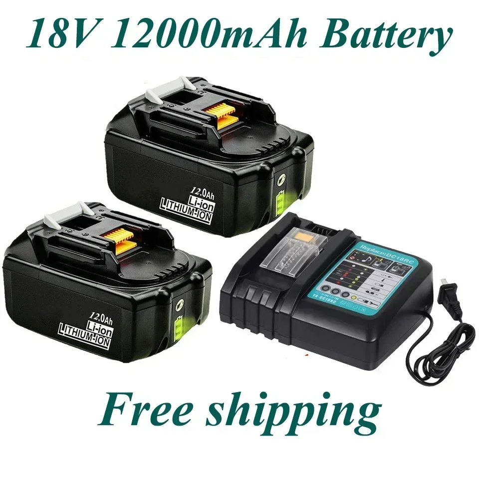 

New Makita 18V 12.0Ah Lithium Ion Battery Rechargeable Battery Latest Upgrade BL1860 18V BL1840 BL1850 BL1830 BL1860B LXT40