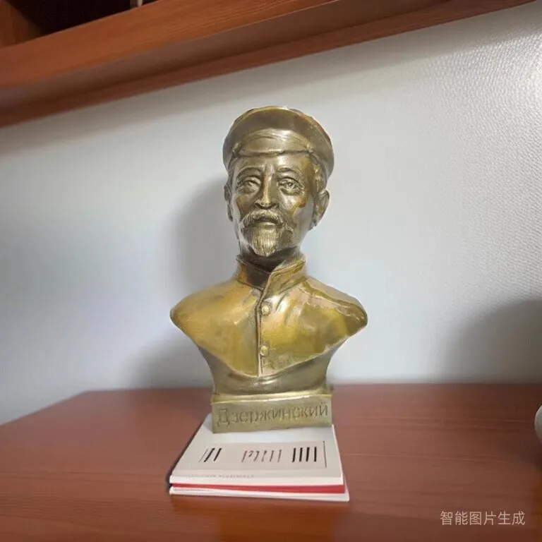 

Украшение стола для дома, гостиной, подарок, высококачественная бронзовая скульптура Фе́ликс Эдму́ндович Дзержи́нский портретная статуя полудлины