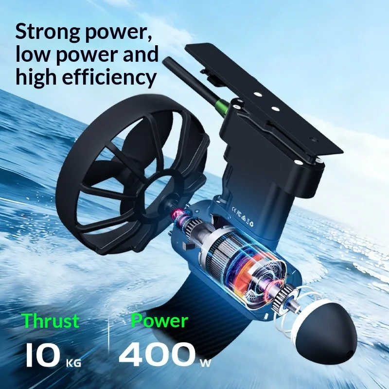 Wireless Remote-controlled Steering Electric Underwater Thruster for Fishing Boats, Kayaks, and Paddleboards