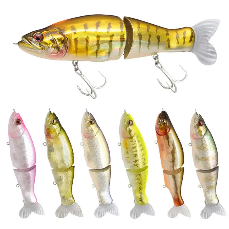 

Multi section fish Slow Sinking SwimBaits Fishing Lures 135mm/28g 30GWhopper Vibration Soft Tail Or Pike And BassHard Baits