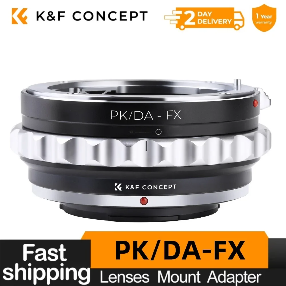 K&F CONCEPT Lens Mount Adapter voor Pentax K/M/A/FA/DA Lens naar Fujifilm Fuji X FX XT2 XT20 XE3 X-A3 Camera's Diafragmabedieningsring