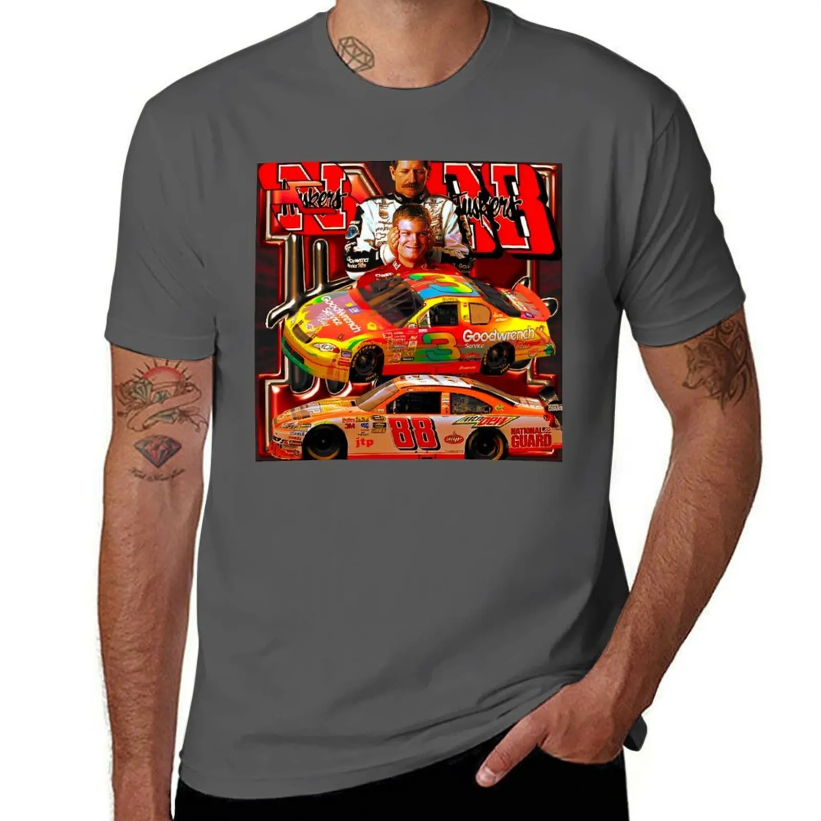 

Dale earnhardt and jr T-Shirt t shirts designer t shirt for man 100 percent cotton cotton t shirts high quality T-Shirt