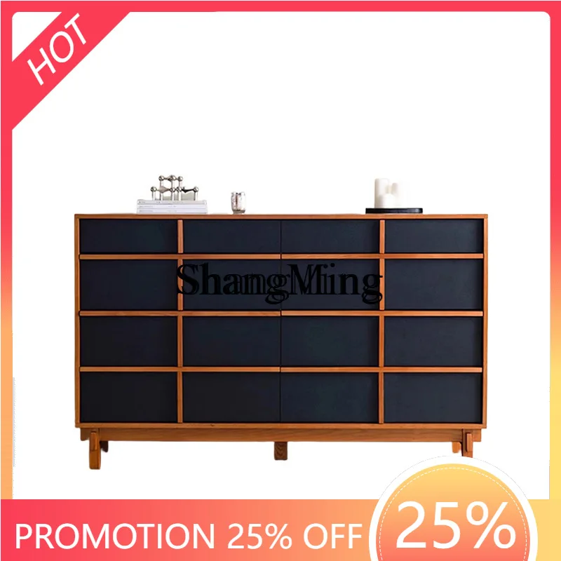 

ZYY fashion exquisite medieval style solid wood wall storage cabinet living room porch cabinet rock slab storage drawer cabinet