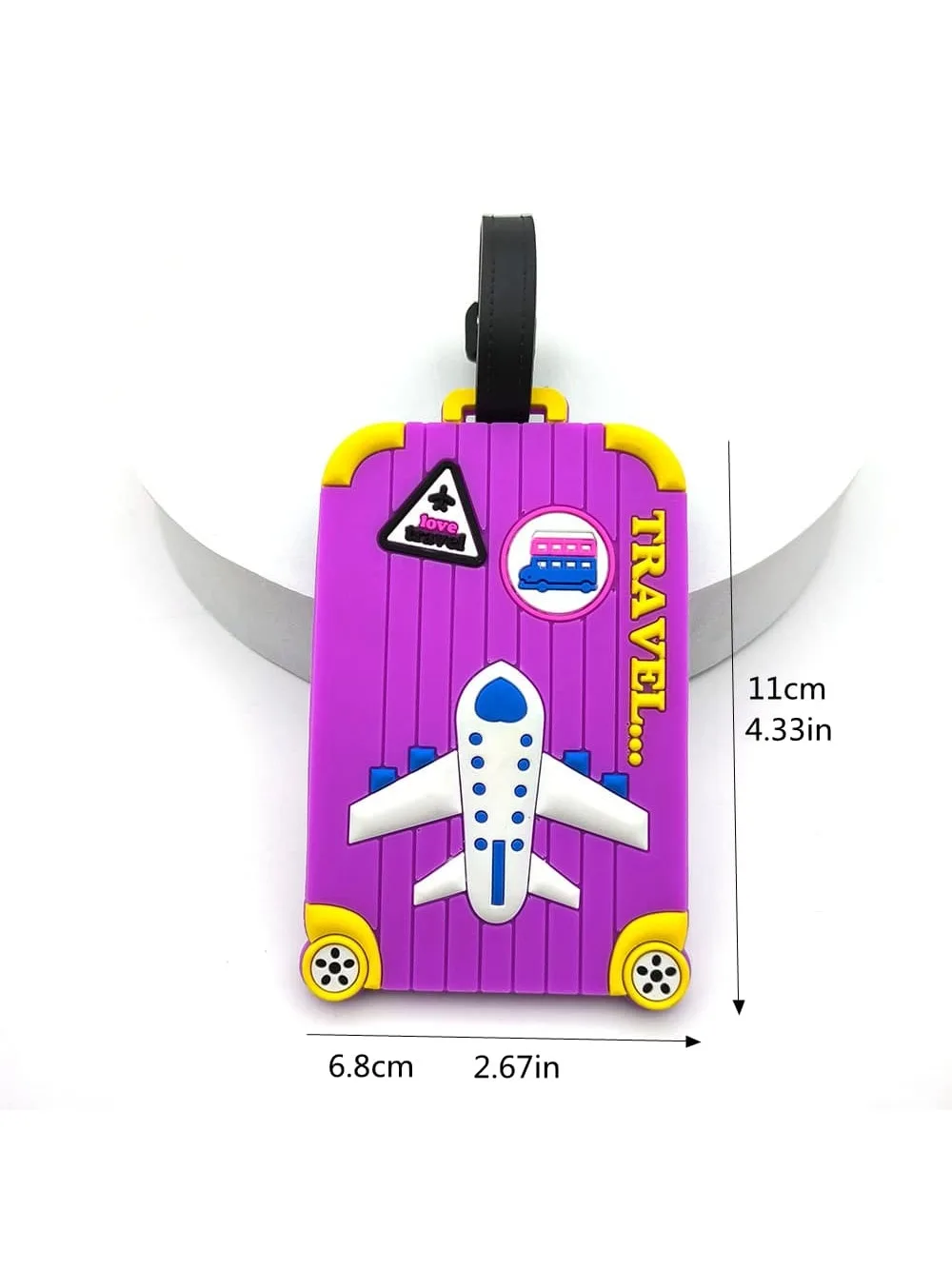 1PCS Creative Aircraft Multi Color Luggage Tag Airport Tag Travel Essential Loss Prevention Hanging Tag for Men and Women