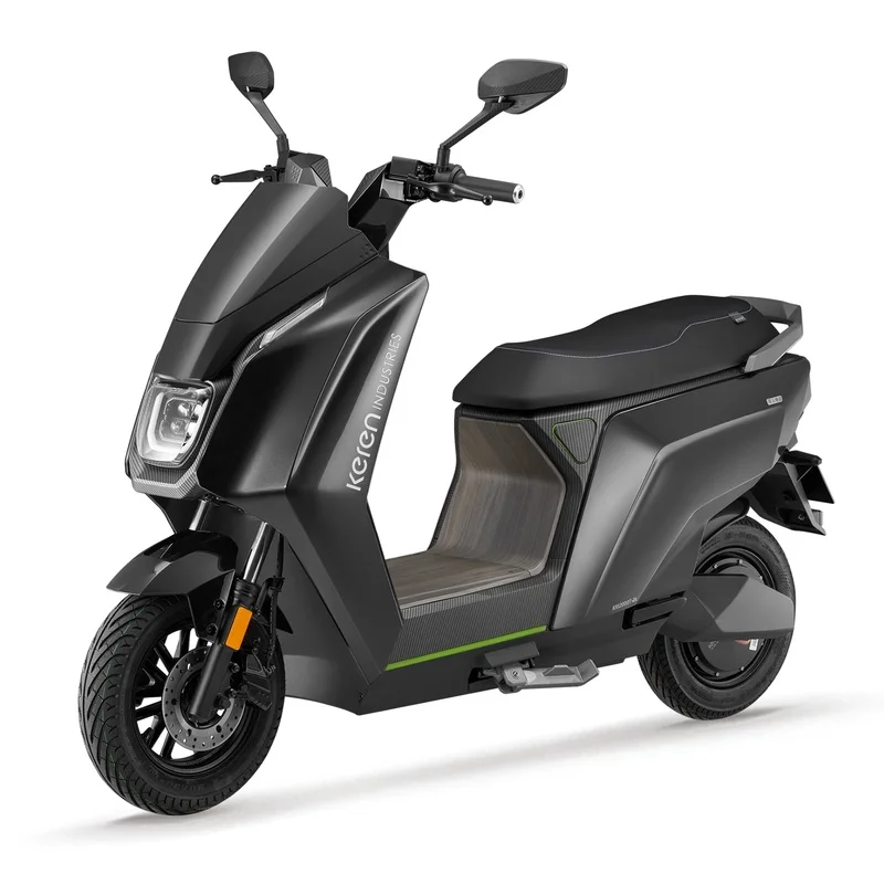 Keren Black White Powerful System Long Range 72V 32Ah Battery Scooter Motorcycle