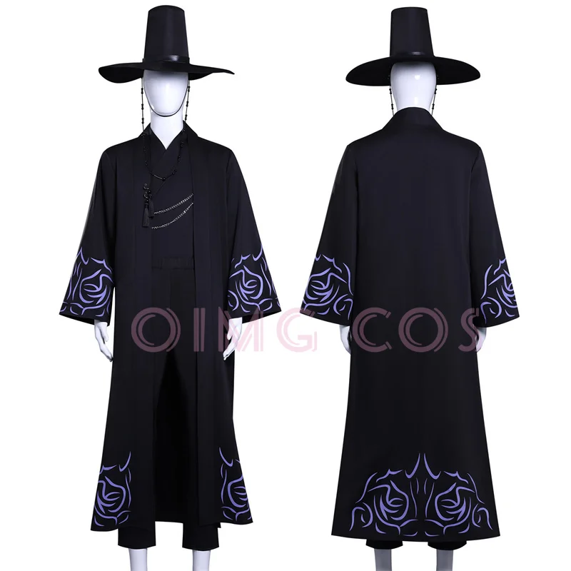 

K-POP Demon Hunters Saja Boys Cosplay Costume Uniform Jacquard Fabric Wig Anime Chinese Halloween Costumes for Women Game