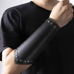 Great Men Party Oversleeve Personality Decorative Medieval Firm Stitching Men Arm Cuff