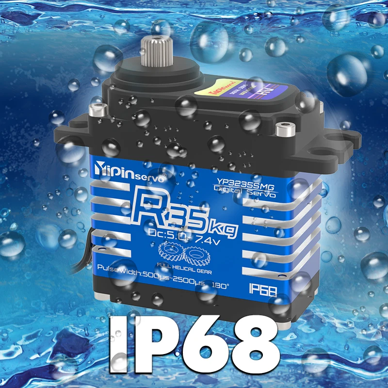 Impermeabile IP68 Servo 35 40 55 60 70KG tutti gli ingranaggi elicoidali in acciaio Servos digitali per accessori rc 1/8 1/10 auto giocattolo