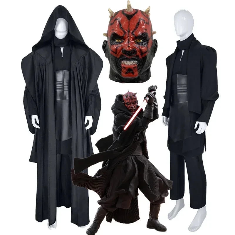 2025 New Darth Maul Costume Star and Wars Darth Maul Cosplay Costume Uniform Mask Suit Adult Halloween Carnival Party Costume AA