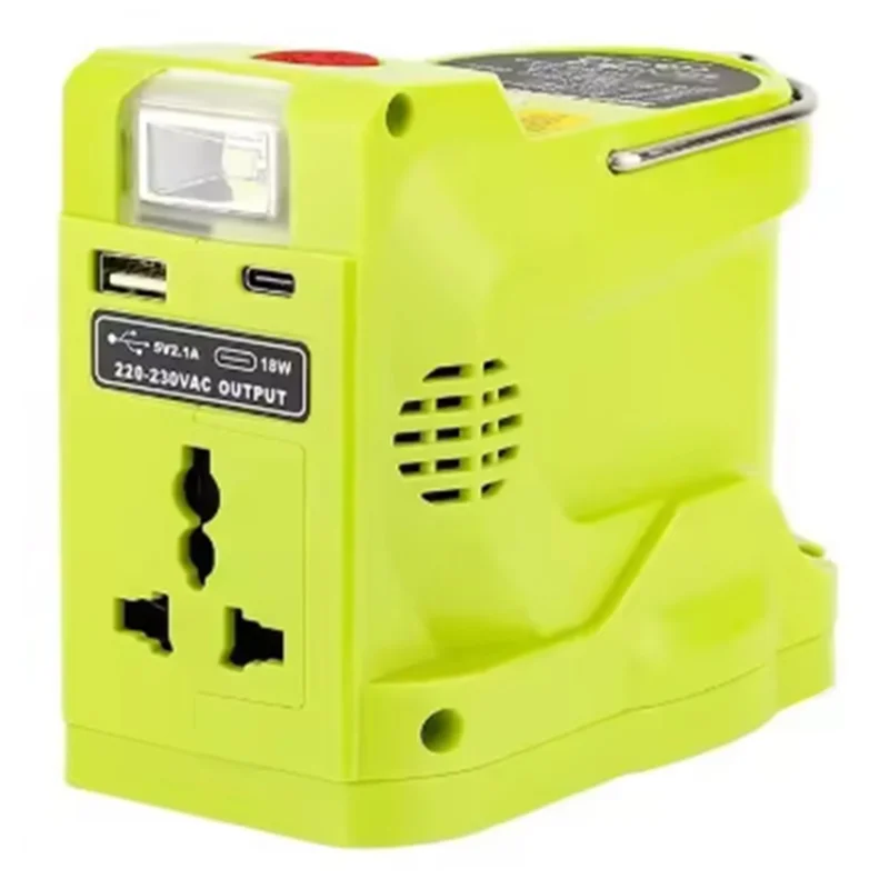 

【SURPRISE】200W Li- Battery Inverter LED Work Lamp USB Power Bank For Ryobi 18V Li- Nickel Battery P102 P103 P104 P107 P108