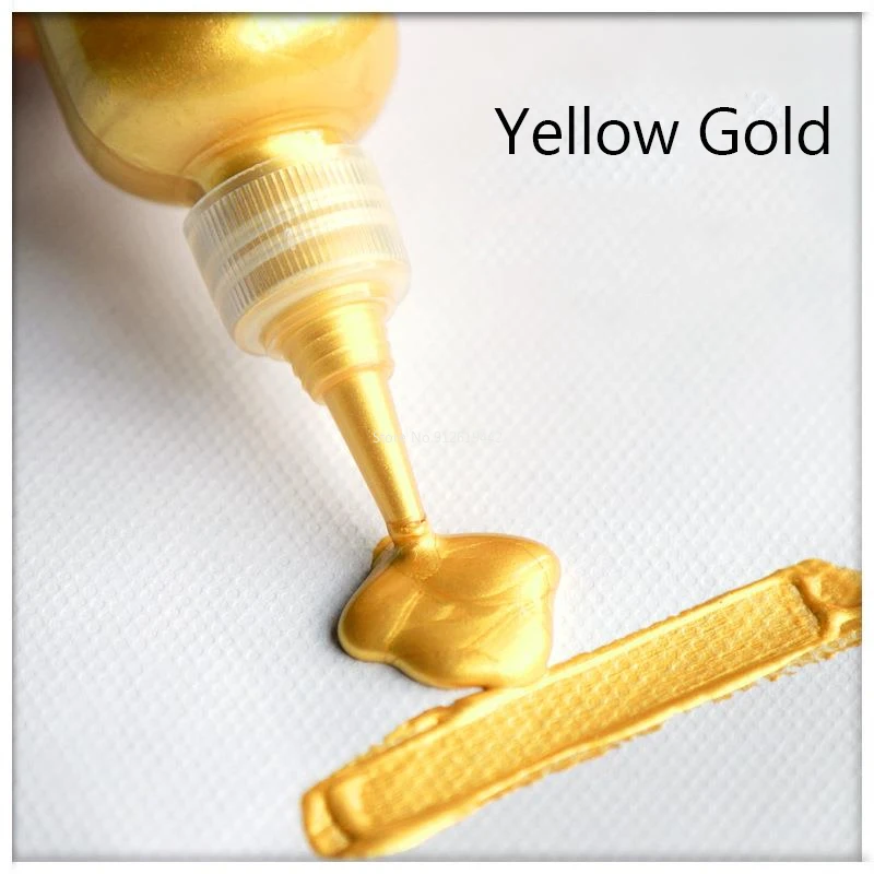 60ml Metal Acrylic Paint Resin Pigment Gold Silver Copper Epoxy Resin Jewelry Making Gypsum Painting DIY Hand Coloring Pigment