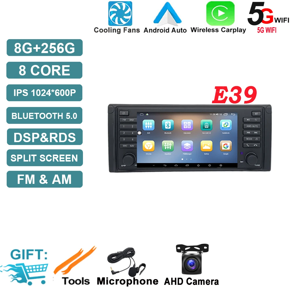 Android OS Auto Radio GPS Navigatie voor BMW X5 E53 5-serie E39 M5 1996-2007 DSP Auto Multimedia Speler Stereo WIFI Koelventilator