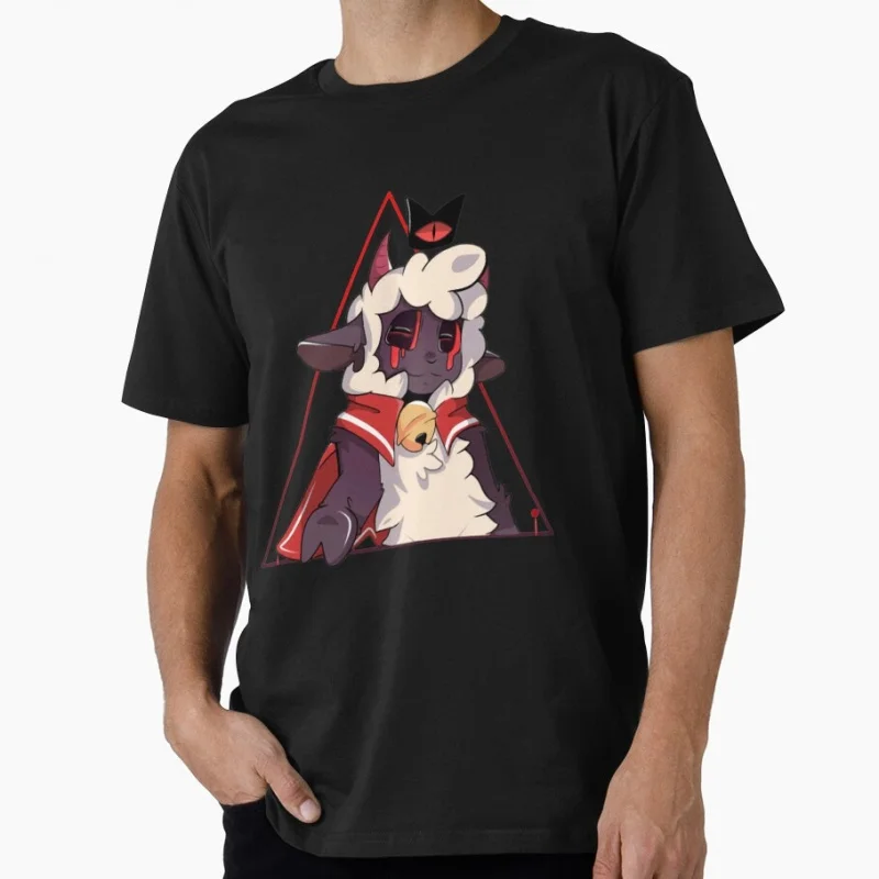 0428 Cult of the Lamb gift t shirt for gamer 100% cotton Short Sleeve Cute animals Cartoon Graphic clothes All size tops S-6XL