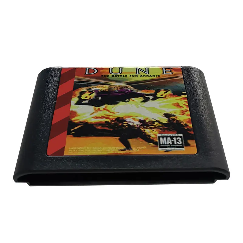 Dune the Battle for Arrakis 16 Bit MD Game Card Cartridge For Genesis & Mega Drive Game Console (Black)-Full version