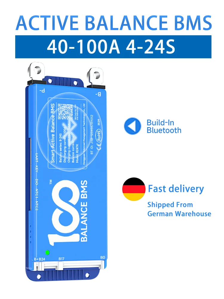 

Daly German USA Warehouse 4-24s 40-200A smart Active Balance BMS BT WIFI 16S 20S 48V 60V 12V 8-17S 4-8S 8-24S bms Lifepo4 Li-Ion