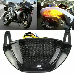 For HONDA CBR600RR CBR 600 RR 2007 2008 2009 2010 2011 2012 Smoke Integrated Blinker LED Taillight Tail Brake Turn Signal Light