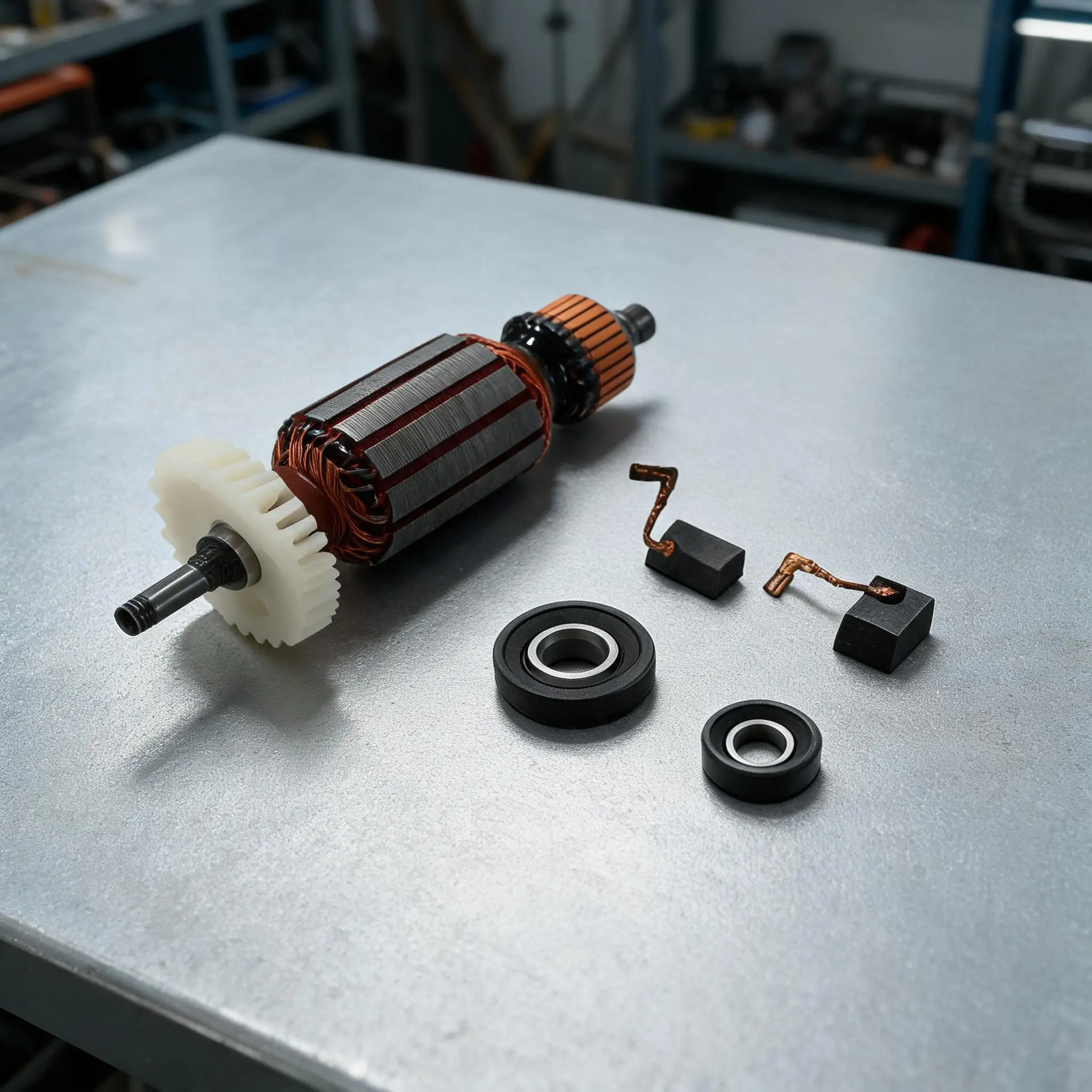 Armature With Bearings Carbon Brushes Kit For 9553HB 9553NB 9554HN9553HN 9555NB Angle Grinder Tools Accessories
