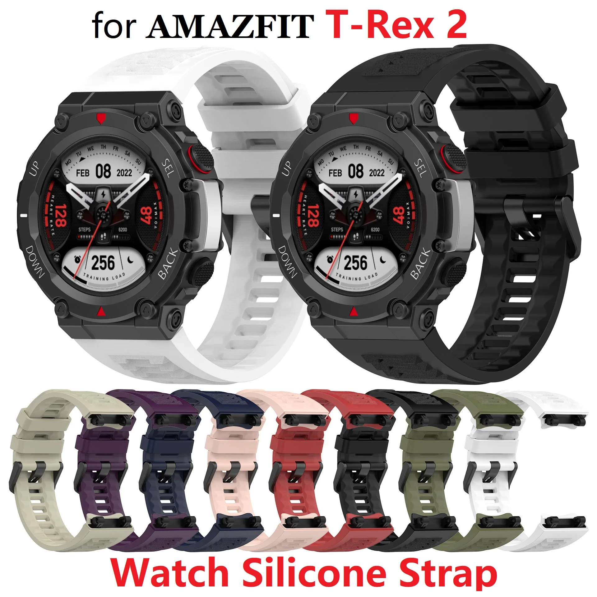 

20PCS Watch Strap for Amazfit T-Rex 2 Smartwatch Silicone Bracelet Watchband Replacement Accessories