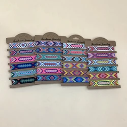 6pcs random colorful retro hand-woven adjustable bohemian hand rope