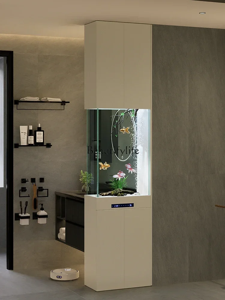 

yj9 Fish Tank 2023 New Bathroom Half Wall Dry Wet Separation Hallway Screen Living Room Entrance Change Water Aquarium