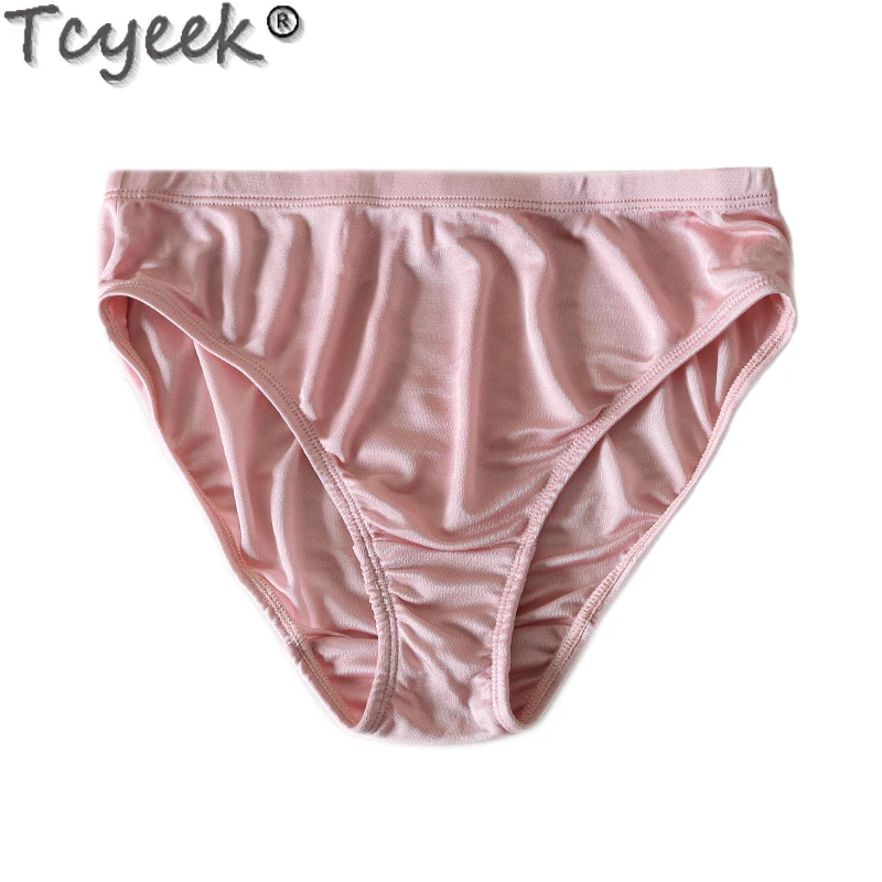 Tcyeek Real Mulberry Silk Panties Sexy Panties for Woman Triangle Underwear Women Middle-waist Underwear 2024 Нижнее Белье