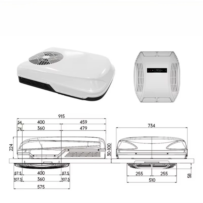 RoHS OEM 10000BTU Cooling & Heating Ac Unit 220V Inverter Rv Air Conditioner for Capervan Travel Trailer
