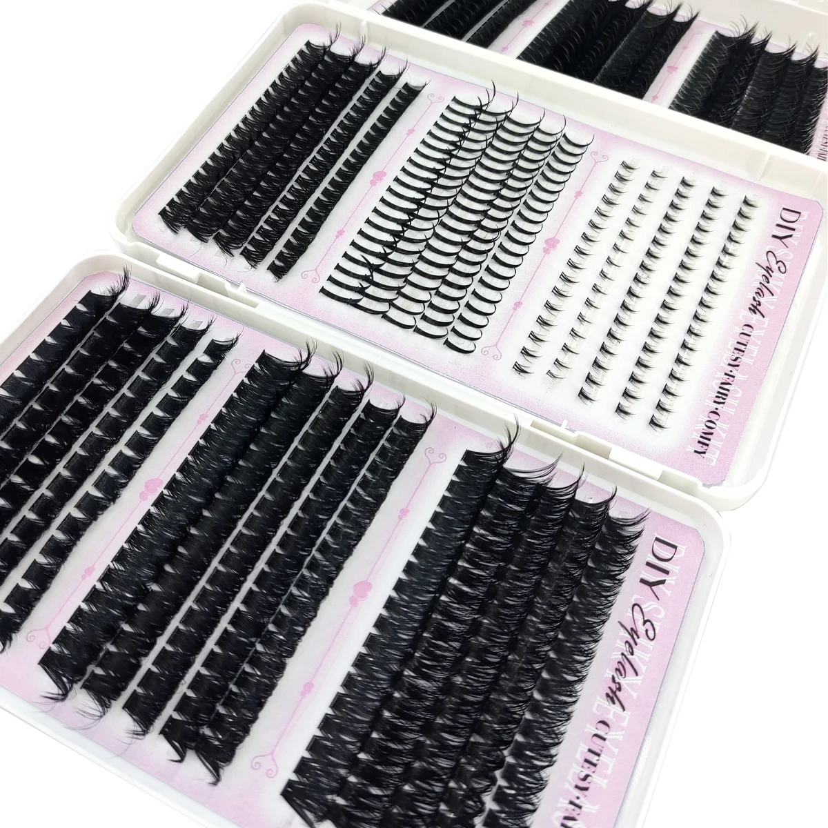 HBZGTLAD 200D-60D Volumen-Wimpernbüschel mit Spitzenenden, 5D Flauschige Wimpernbüschel, Manga-Wimpern, Einzelne Wimpernbüschel, Verlängerte Wimpern – Detail 15
