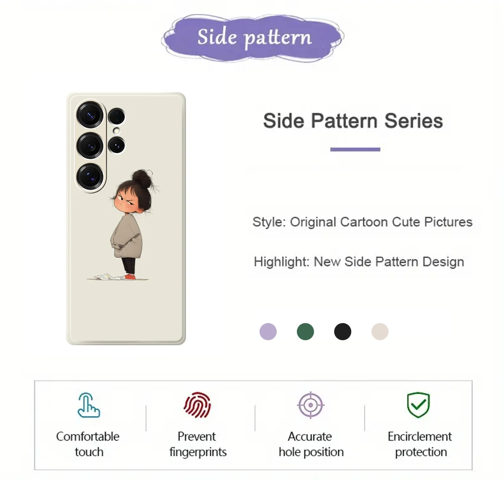 لطيف فتاة قضية الهاتف المحمول لسامسونج غالاكسي S25 S24 S23 S22 S21 S20 الترا زائد S23 FE S21FE S20FE S10 زائد غطاء سيليكون