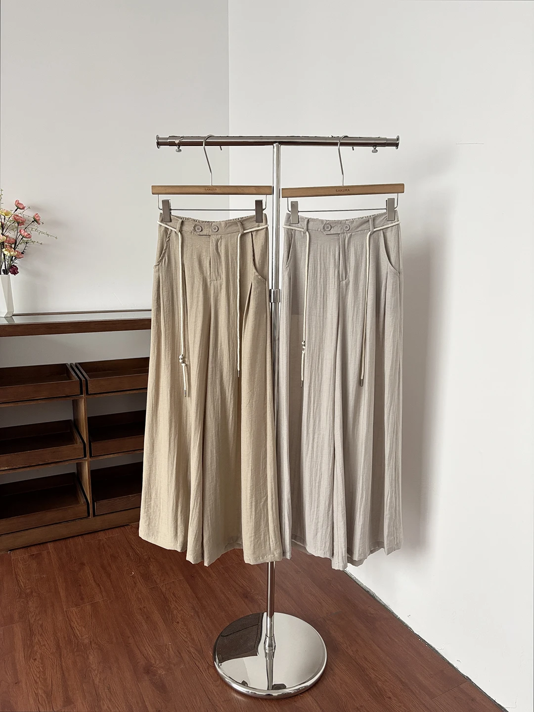 

2026 Summer New Style Women's Casual Pants High Waist Wide Leg Suit Commute Retro Color Drapey Versatile Simple Fashion