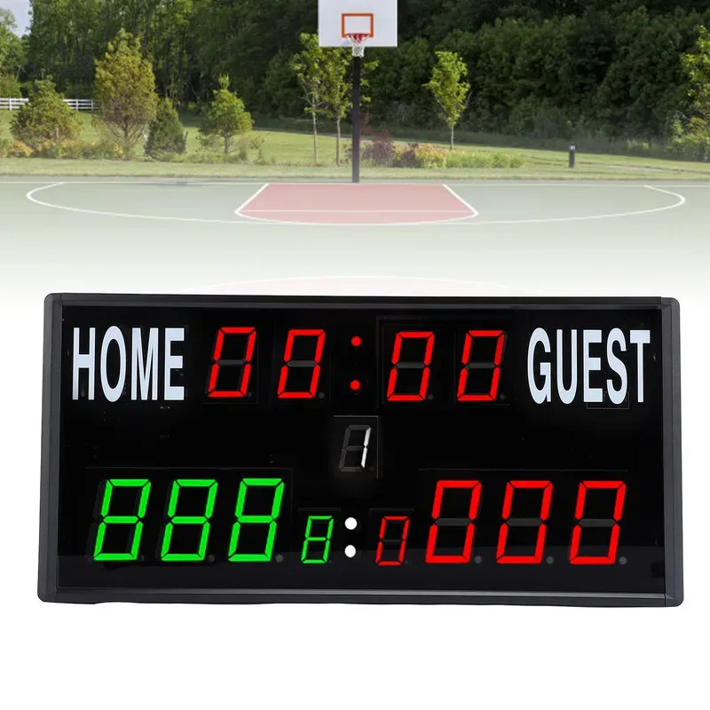 Multifunctional LED Dashboard, Countdown Timer, Time Display, Electronic Dashboard for Competitions, Remote-Controlled Dashboard