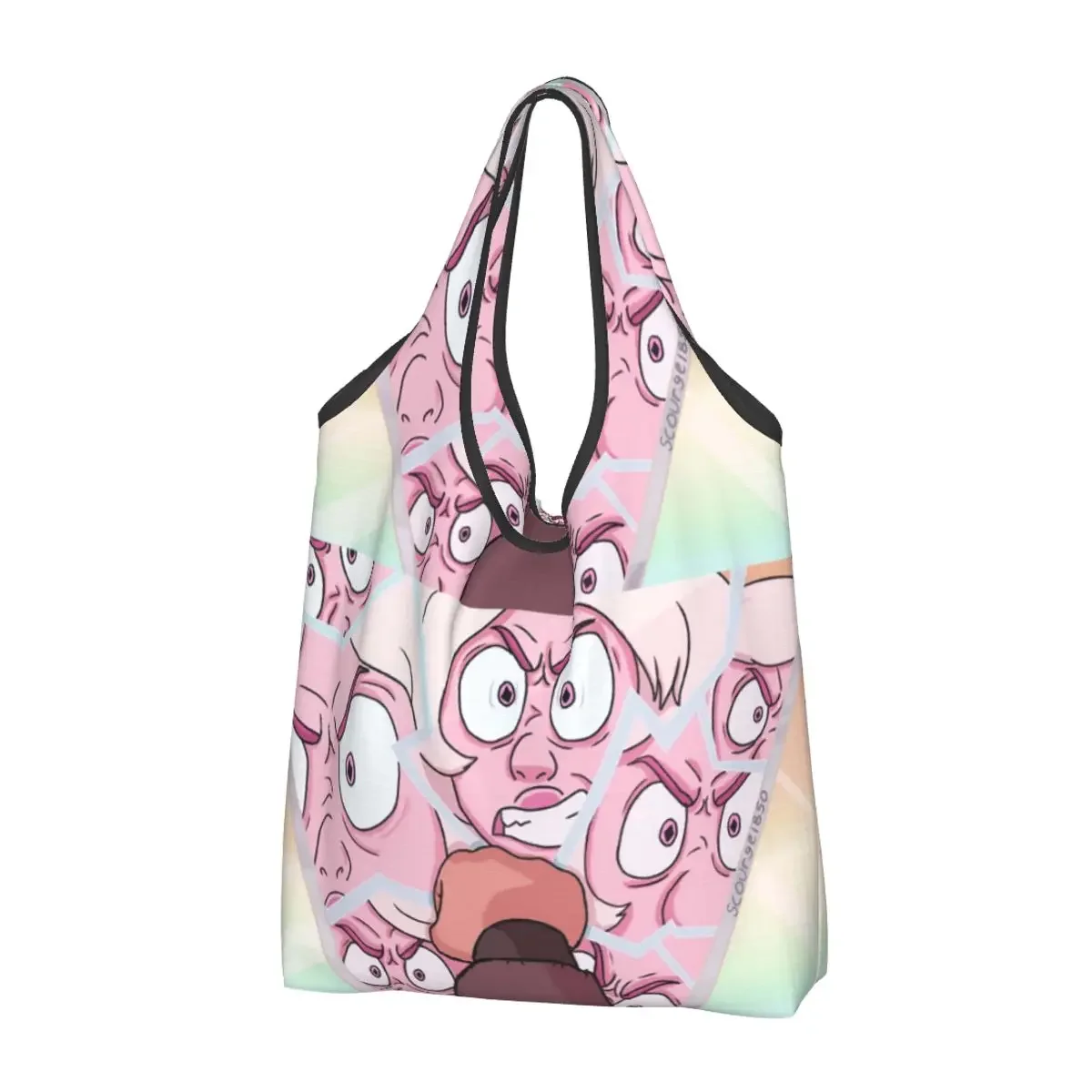 Pink Diamond Steven Portable Tote Shopping Bags Large Capacity Shopper Bag Grocery Handbag Shoulder Bag