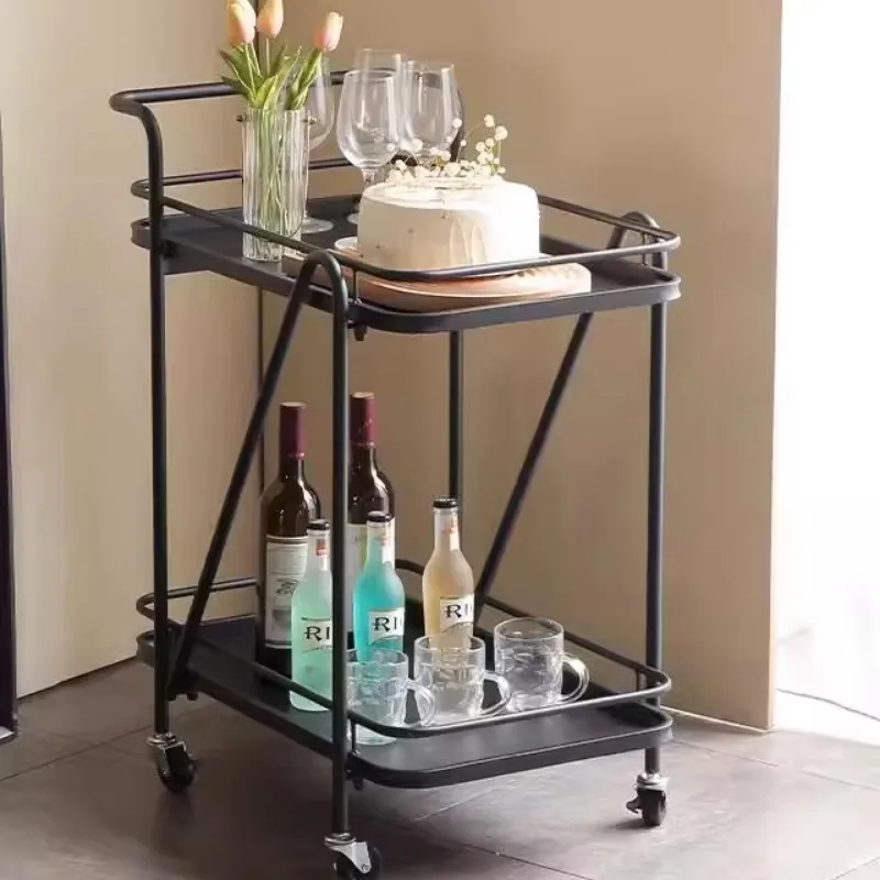 Multi-Function Serving Trolley, Rolling Cart for Restaurant, Hotel Beverage Cart, Portable Cake Delivery Trolley, Storage Organi